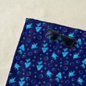 Blaues Fisch Strandtuch (Beispiel)