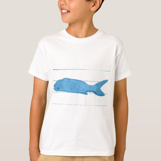Blaues Fisch T-Shirt (Vorderseite)