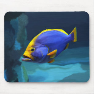 Blaues Fische mousepad