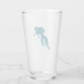 Blaues Fischglas Glas (Rückseite)