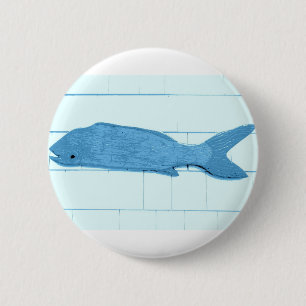 blaues Fischlogo Button