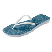 Blaues Fischmuster Badesandalen (Schrägansicht)