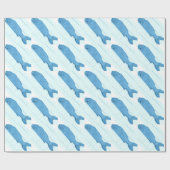 Blaues Fischmuster Geschenkpapier (Flach)