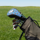 Blaues Fischmuster Golf Headcover (In SItu)