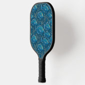 Blaues Fischmuster Pickleball Schläger (Links)