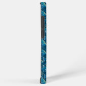 Blaues Fischmuster Samsung Galaxy Hülle (Rechte Seite)