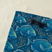 Blaues Fischmuster Strandtuch (Beispiel)
