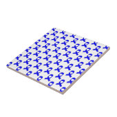 Blaues Flachmuster Fliese (Seite)