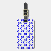 Blaues Flachmuster Gepäckanhänger (Vorderseite vertikal)