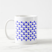 Blaues Flachmuster Kaffeetasse (Links)
