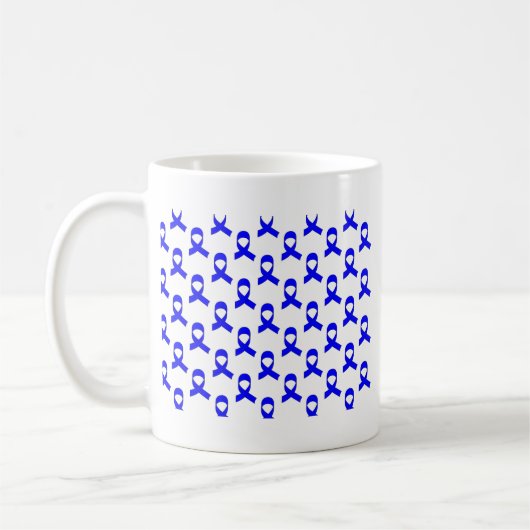 Blaues Flachmuster Kaffeetasse (Links)