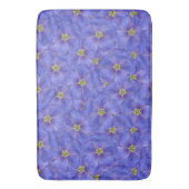 Blaues Flachs Nahtloses Muster Badematte (Vorderseite Vertikal)