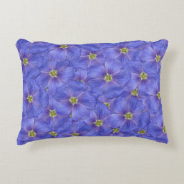 Blaues Flachs Nahtloses Muster Dekokissen