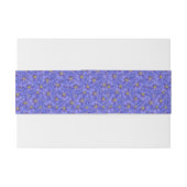 Blaues Flachs Nahtloses Muster Einladungsbanderole (Rückseitenbeispiel)