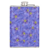 Blaues Flachs Nahtloses Muster Flachmann (Rückseite)