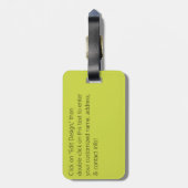 Blaues Flachs Nahtloses Muster Gepäckanhänger (Rückseite vertikal)