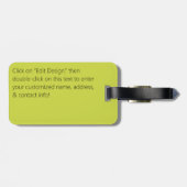 Blaues Flachs Nahtloses Muster Gepäckanhänger (Rückseite horizontal)