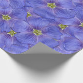Blaues Flachs Nahtloses Muster Geschenkpapier (Ecke)
