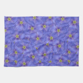 Blaues Flachs Nahtloses Muster Geschirrtuch (Horizontal)