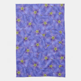 Blaues Flachs Nahtloses Muster Geschirrtuch