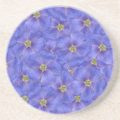 Blaues Flachs Nahtloses Muster Getränkeuntersetzer (Vorne)