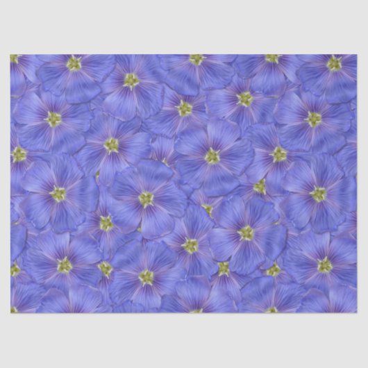 Blaues Flachs Nahtloses Muster Seidenpapier (Vorderseite)