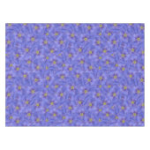 Blaues Flachs Nahtloses Muster Tischdecke (Vorderseite (Horizontal))