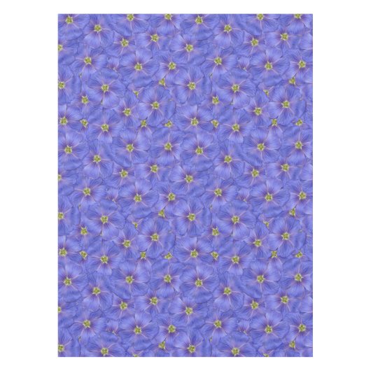 Blaues Flachs Nahtloses Muster Tischdecke (Vorderseite)