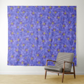 Blaues Flachs Nahtloses Muster Wandteppich (Beispiel (Horizontal))