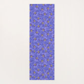 Blaues Flachs Nahtloses Muster Yogamatte (Rückseite)