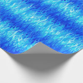 Blaues Flammenmuster - Frisierte Auto Geschenkpapier (Ecke)