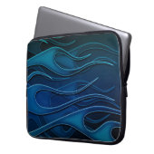 Blaues Flammenmuster Notebook-Sieb Laptopschutzhülle (Vorderseite Links)