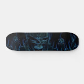 Blaues Flammenskulptur Skateboard (Horizontal)