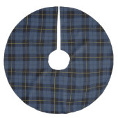 Blaues Flannel-Muster Polyester Weihnachtsbaumdecke (Vorderseite)