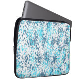 Blaues Fleckmuster Laptopschutzhülle (Vorne Rechts)