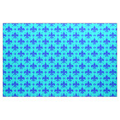 Blaues Fleur-de-lis-Muster Stoff (Fat Quarter (45,7 x 55,9 cm))