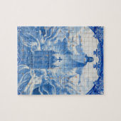 Blaues Fliesenmosaik Jesus, Portugal Puzzle (Horizontal)