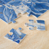 Blaues Fliesenmosaik Jesus, Portugal Puzzle (Seite)