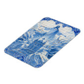 Blaues Fliesenmosaik von Jesus, Portugal Magnet (Linke Seite)
