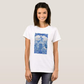Blaues Fliesenmosaik von Jesus, Portugal T-Shirt (Vorne ganz)