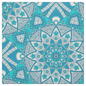 Blaues Fliesenmuster der Mandala Stoff (Muster)
