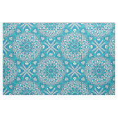 Blaues Fliesenmuster der Mandala Stoff (Fat Quarter (45,7 x 55,9 cm))