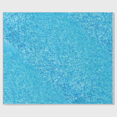Blaues Fliesenmuster Geschenkpapier (Flach)