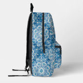 Blaues Fliesenmuster Kids Backpack Bedruckter Rucksack (Links)