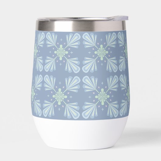 Blaues florales abstraktes Muster (Links)