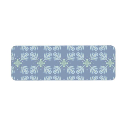 Blaues florales abstraktes Muster (Vorne)