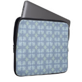 Blaues florales abstraktes Muster Laptopschutzhülle (Vorne Rechts)
