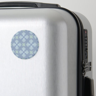 Blaues florales abstraktes Muster Magnet