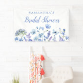 Blaues florales Brautparty-Banner Banner (Insitu)