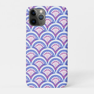 blaues florales Damastmuster  Case-Mate iPhone Hülle